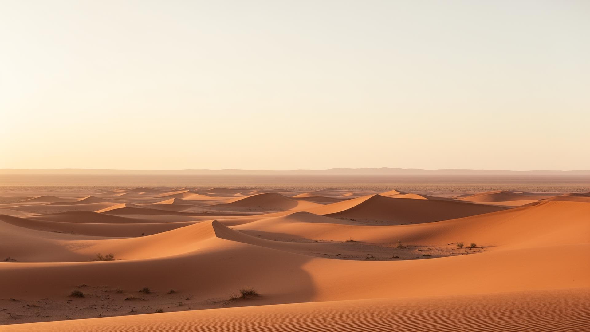 Namibian desert at golden hour